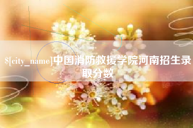 岳阳中国消防救援学院河南招生录取分数