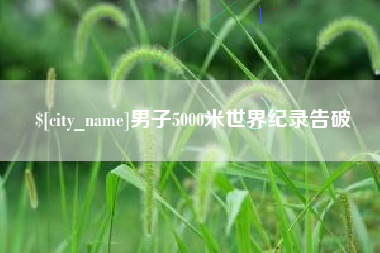 岳阳男子5000米世界纪录告破