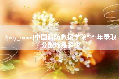 岳阳中国消防救援学院2024年录取分数线是多少