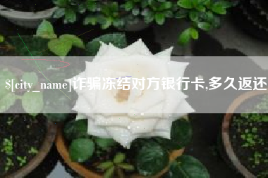 岳阳诈骗冻结对方银行卡,多久返还