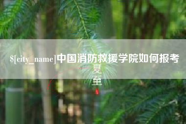 岳阳中国消防救援学院如何报考