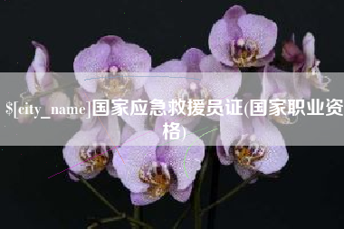 岳阳国家应急救援员证(国家职业资格)
