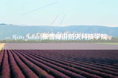 岳阳张雪峰讲防灾科技学院