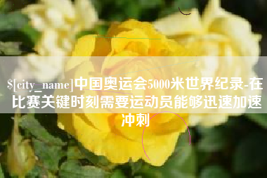 岳阳中国奥运会5000米世界纪录-在比赛关键时刻需要运动员能够迅速加速冲刺