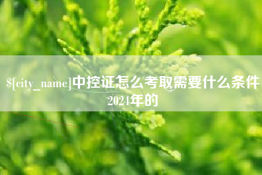 岳阳中控证怎么考取需要什么条件2024年的