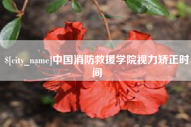 岳阳中国消防救援学院视力矫正时间